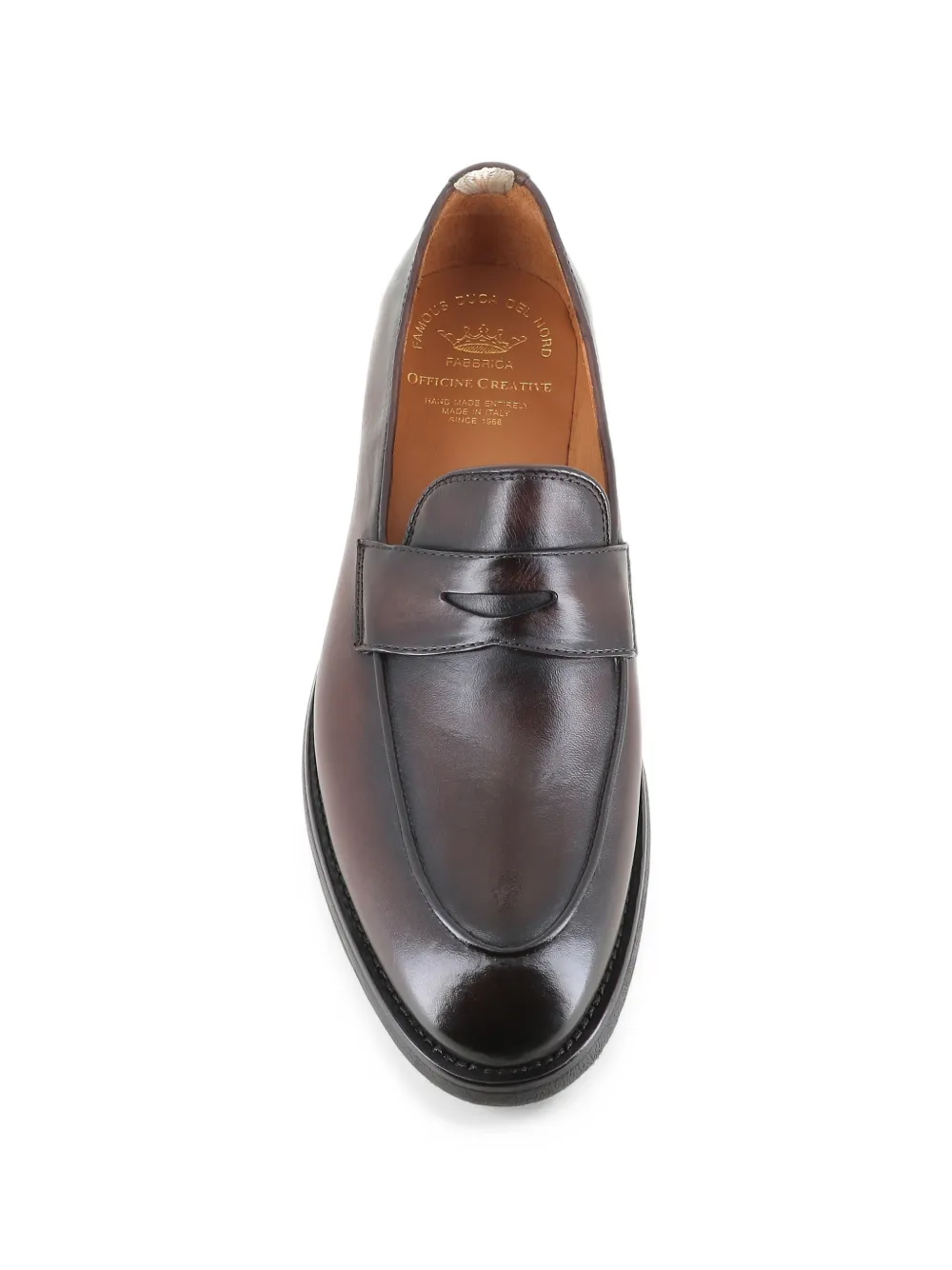 Officine Creative Opera Flexi 101 polished leather loafers Bruin
