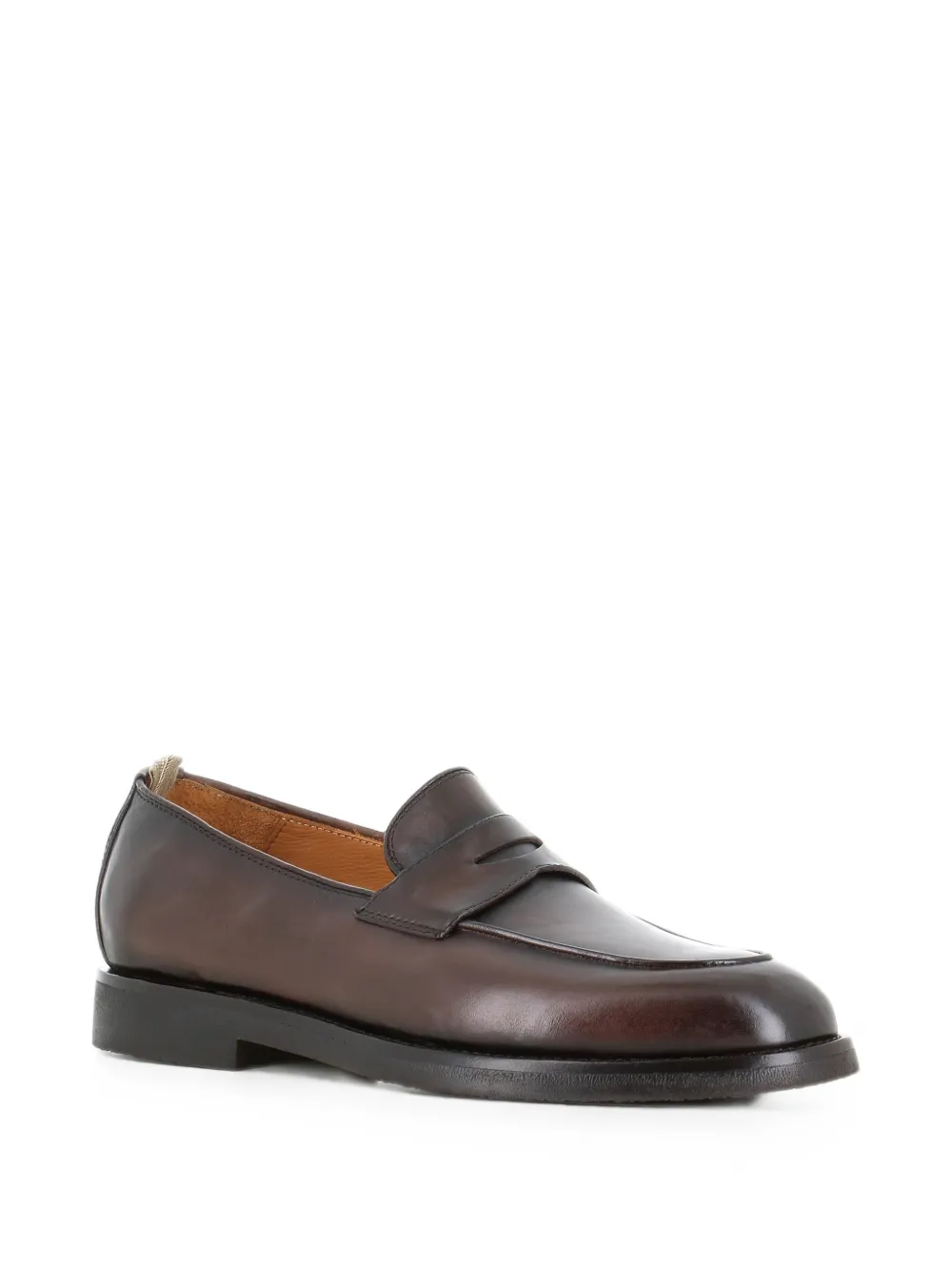 Officine Creative Opera Flexi 101 polished leather loafers Bruin