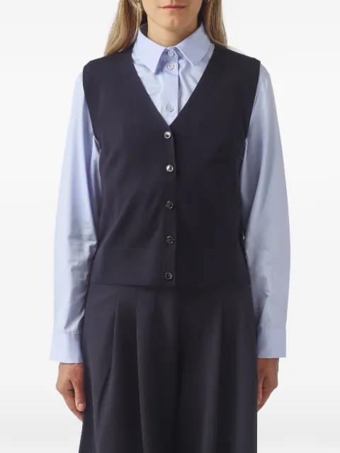 Max Mara V-neck button-up vest