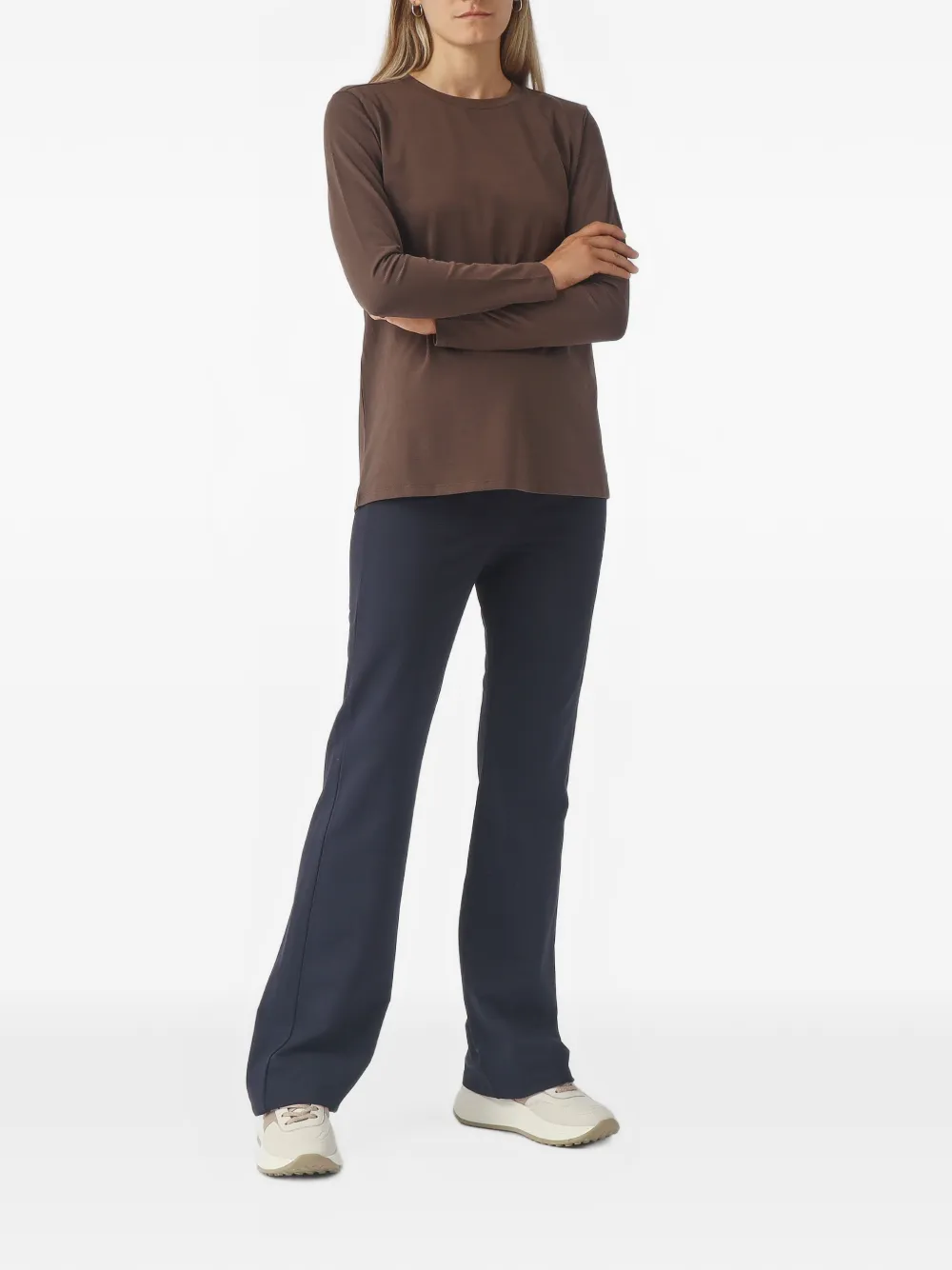Max Mara Cris T-shirt met lange mouwen Bruin