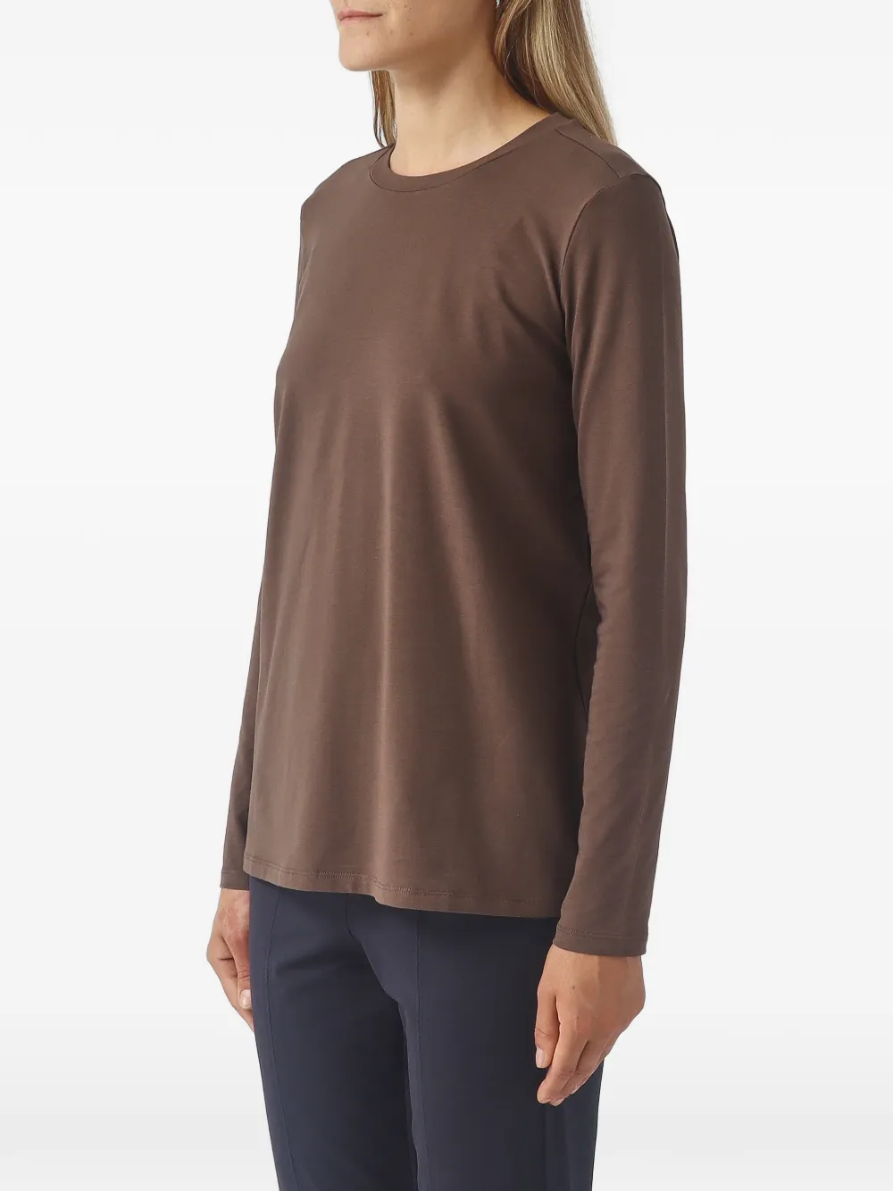 Max Mara Cris T-shirt met lange mouwen Bruin