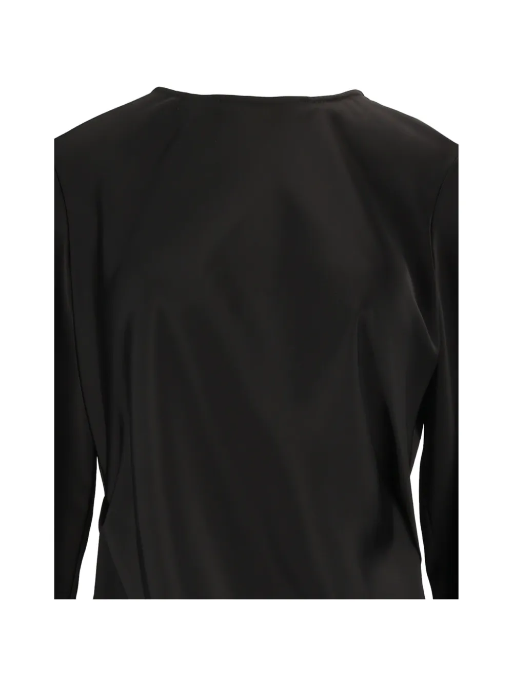 Emporio Armani long-sleeve gathered maxi dress Zwart