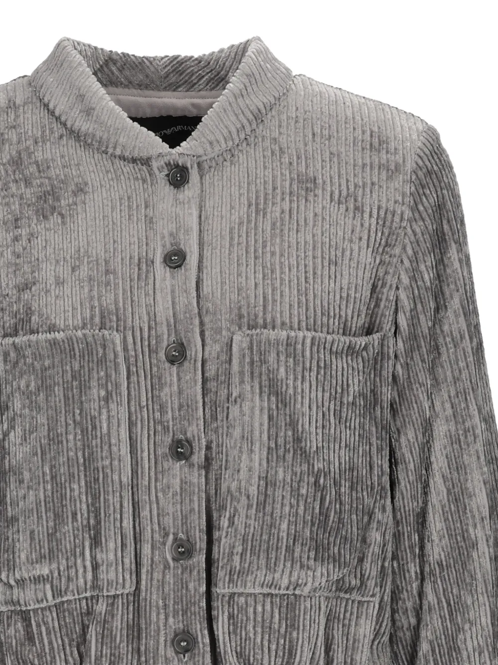 Emporio Armani Jack met ribfluwelen effect en knopen Grijs