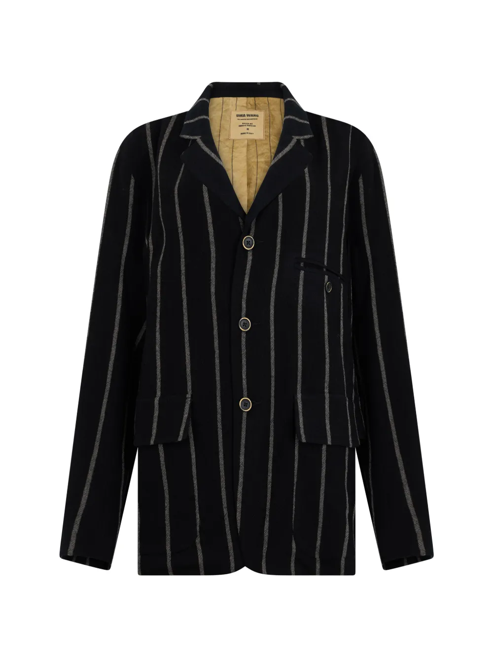 Uma Wang striped virgin-wool blazer - Nero