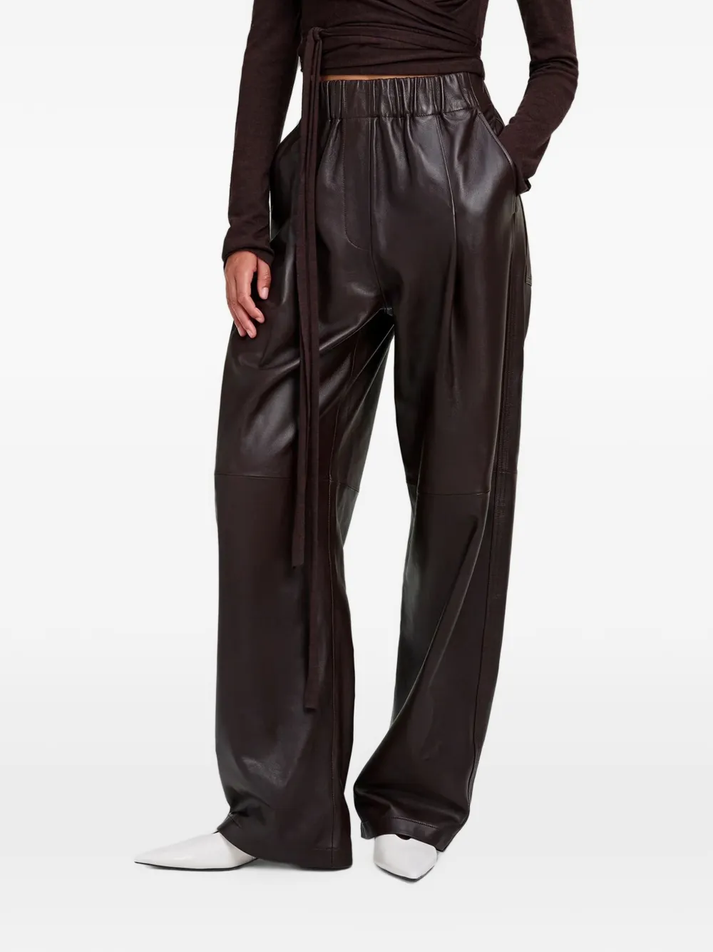 A.L.C. Palmer elasticated-waist trousers Bruin