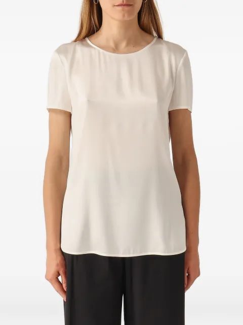 Max Mara satin-finish short-sleeve top