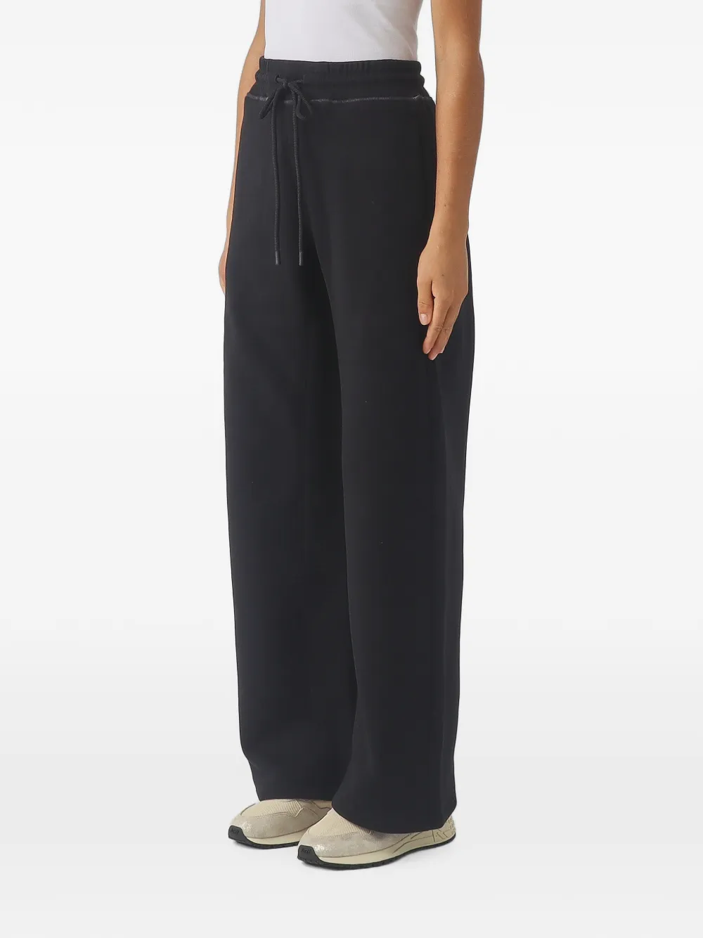 Max Mara drawstring wide-leg track pants Zwart