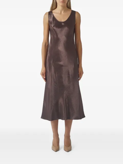 Max Mara robe mi-longue Talete à encolure arrondie et fini satiné