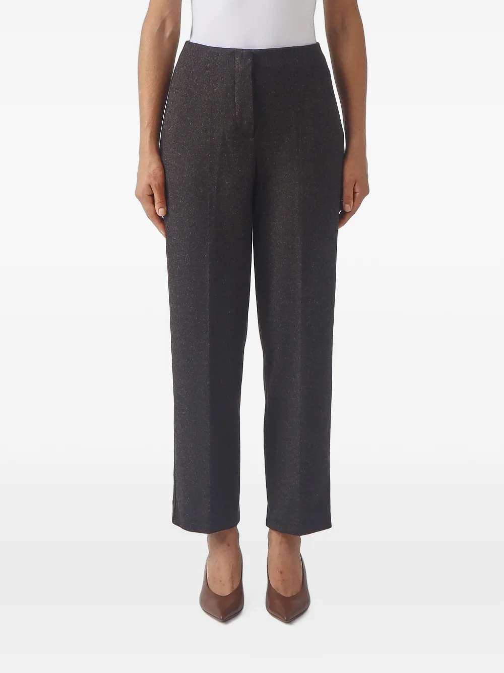 Max Mara mélange-effect straight-leg trousers