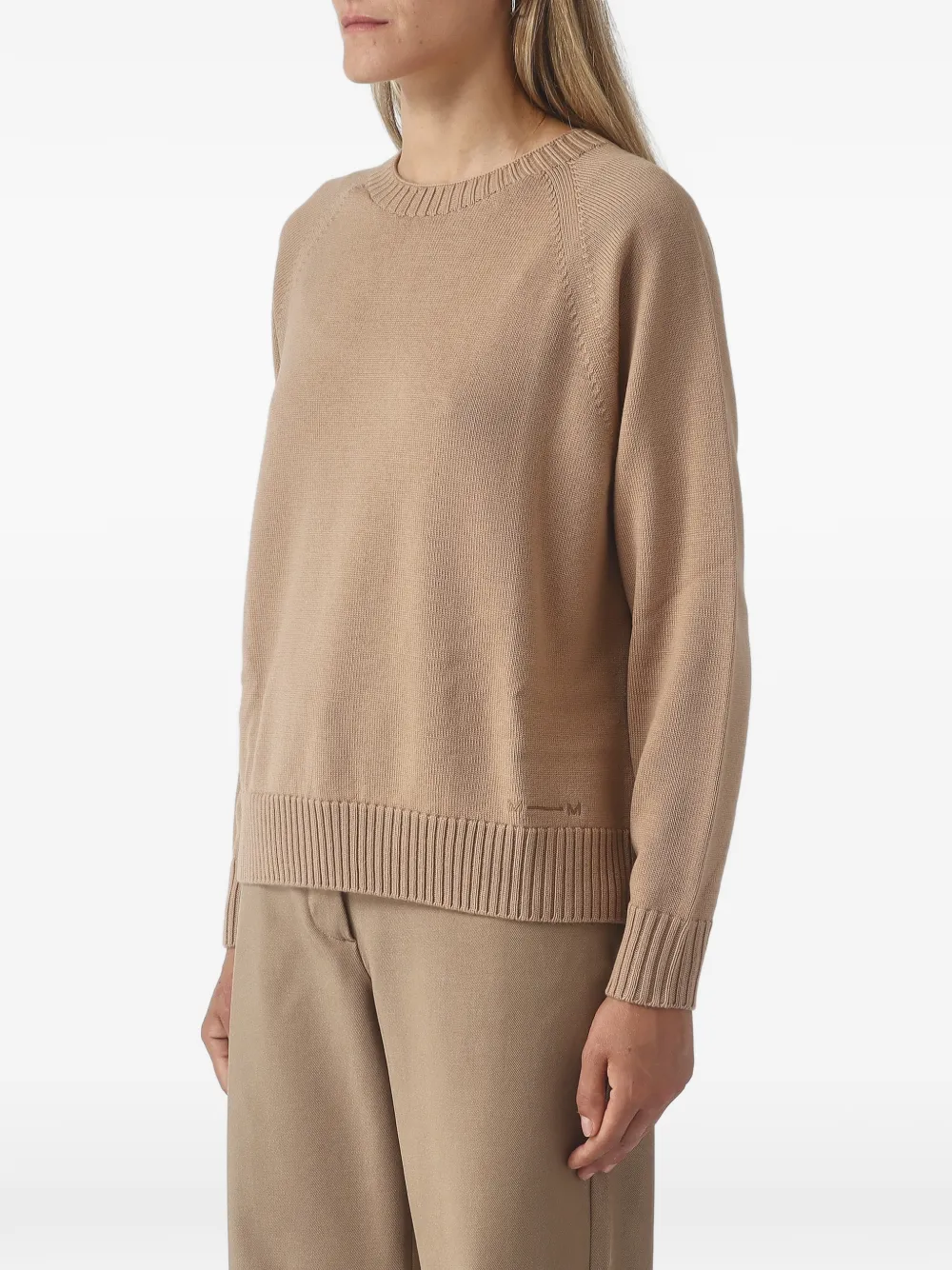 Max Mara Virgola raglan-sleeve sweater Bruin