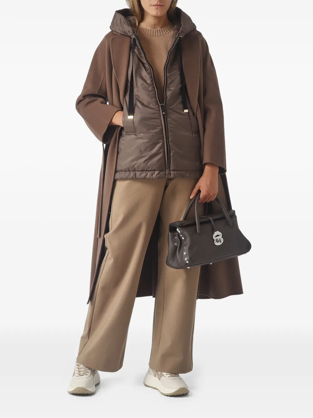 Max Mara Virgola raglan-sleeve sweater Bruin