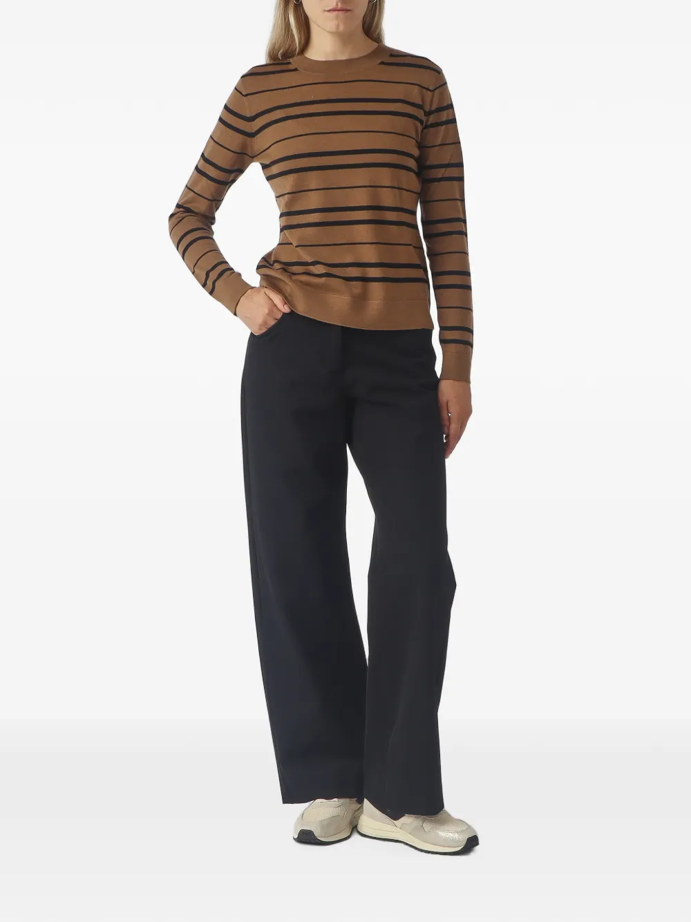 Max Mara Gestreepte trui Bruin