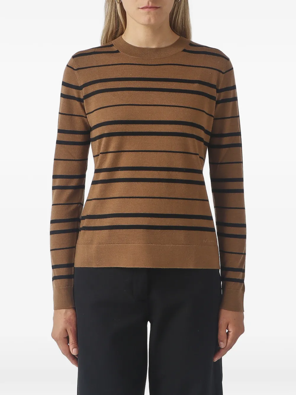Max Mara striped crew-neck sweater · L