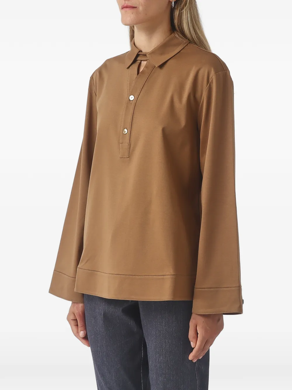Max Mara long-sleeve polo top Bruin