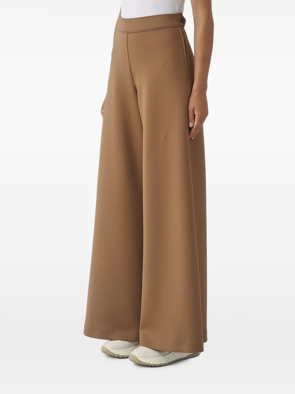 Max Mara Broek met wijde pijpen Bruin