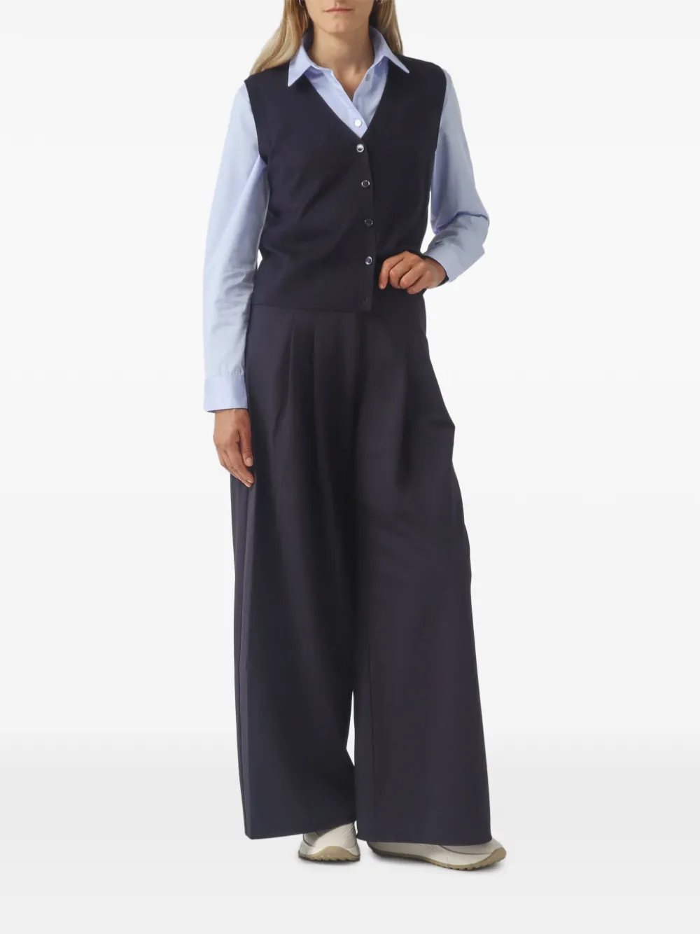 Max Mara Palazzo plooibroek Blauw