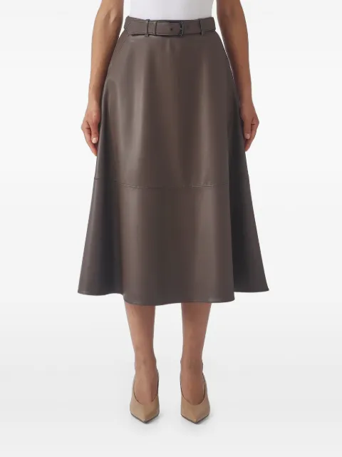 Max Mara belted A-line midi skirt
