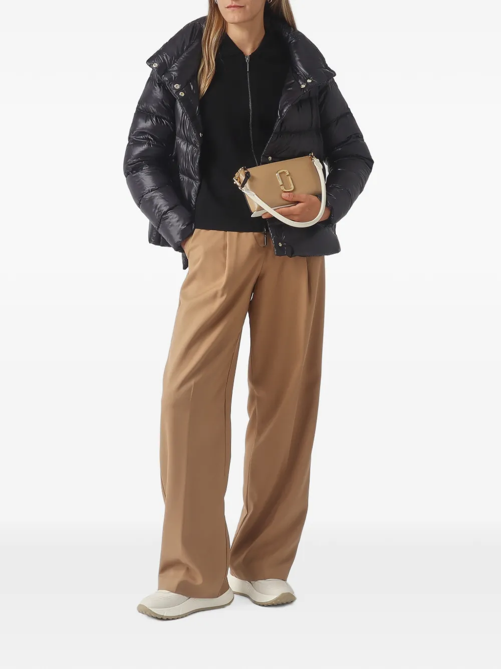 Max Mara Vest met rits en kraag Zwart