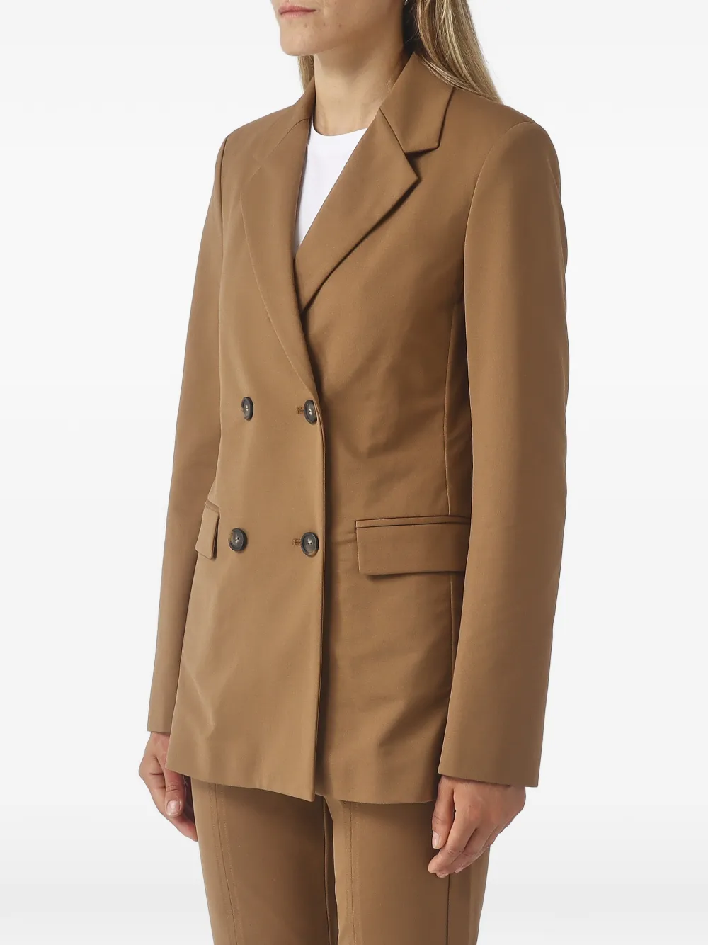 Max Mara Cono blazer met dubbele rij knopen Bruin