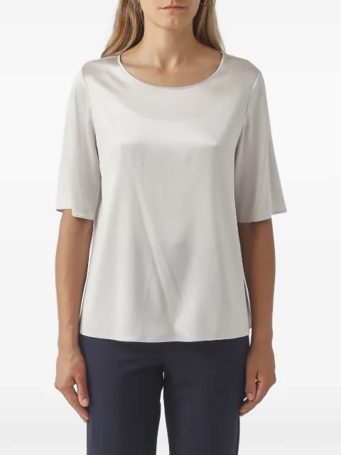 Max Mara satin-finish short-sleeve top