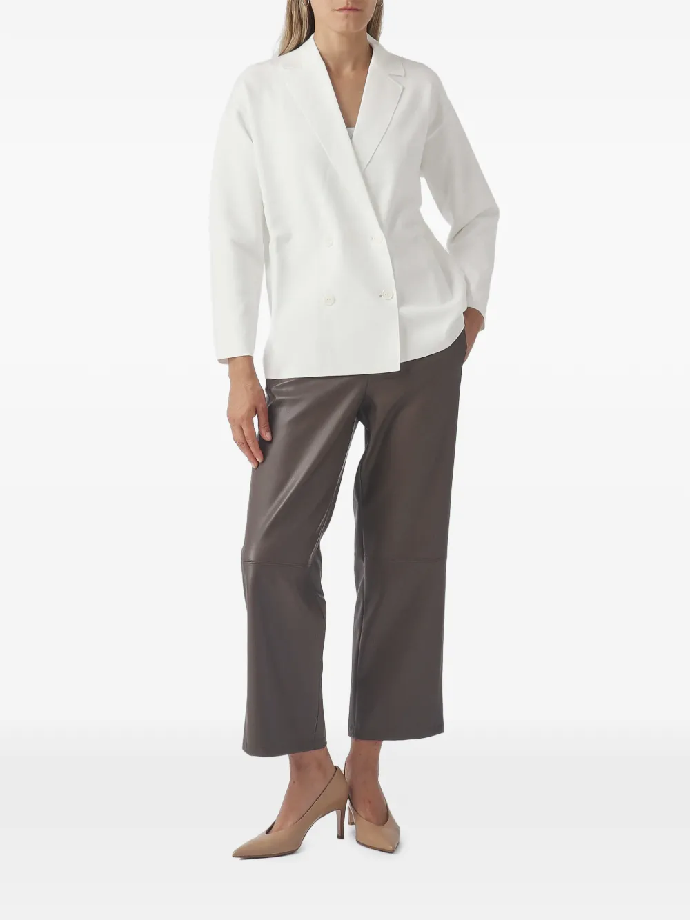 Max Mara Jack met dubbele rij knopen Wit