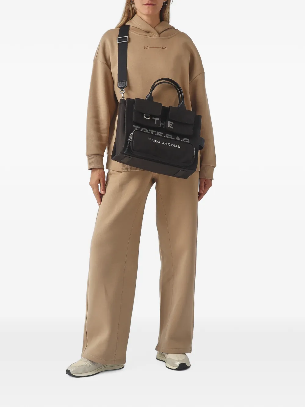 Max Mara logo-embroidered hoodie Beige