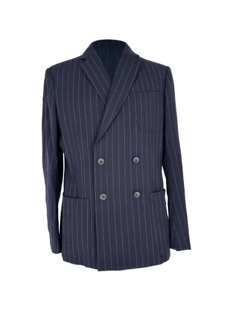 Giorgio Armani Pre-Owned Double-breasted pinstripe blazer