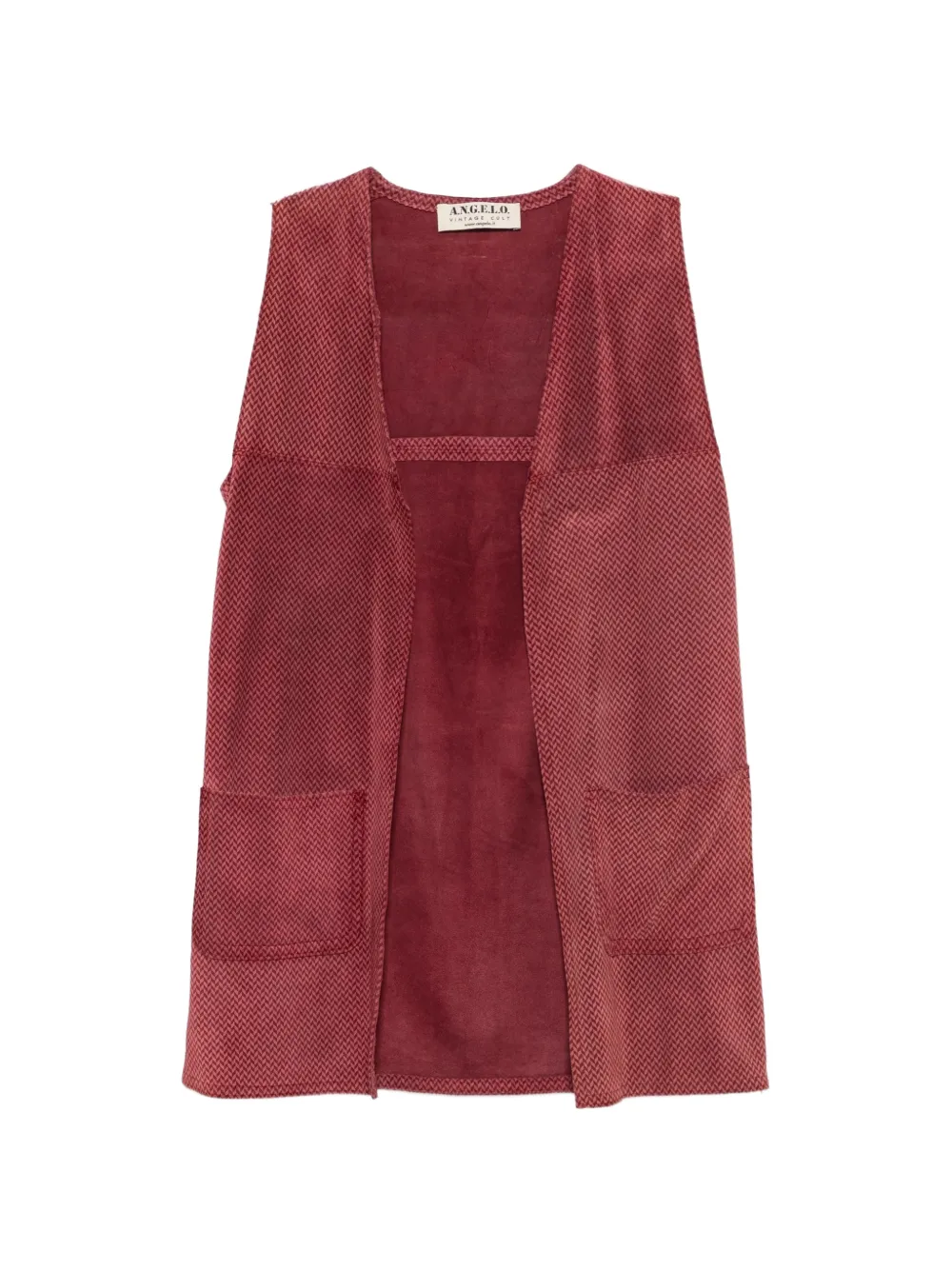 A.N.G.E.L.O. Vintage Cult Gilet con stampa chevron anni '70 - Rosso