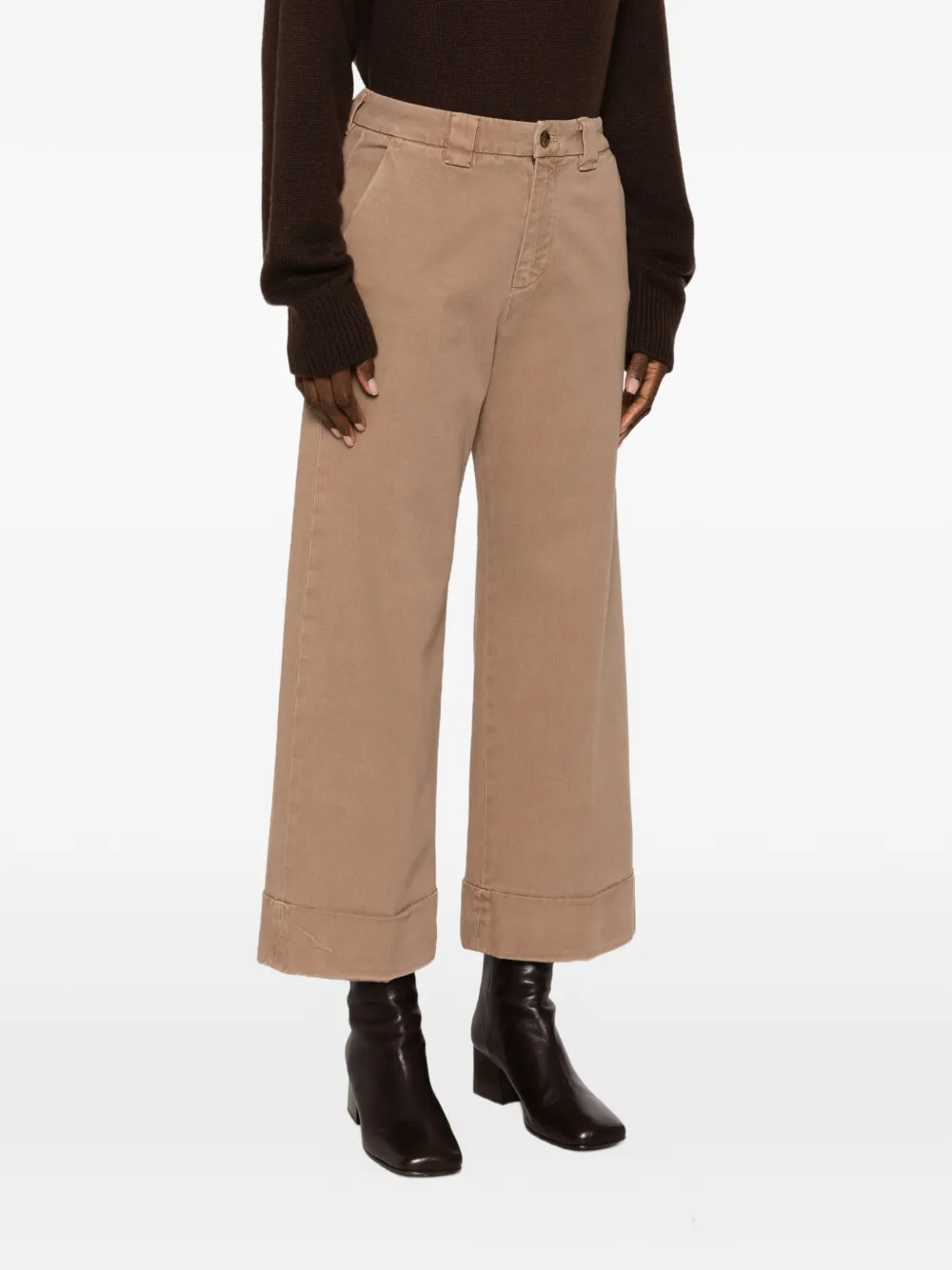 Mason's New York Studio broek met wijde pijpen Beige