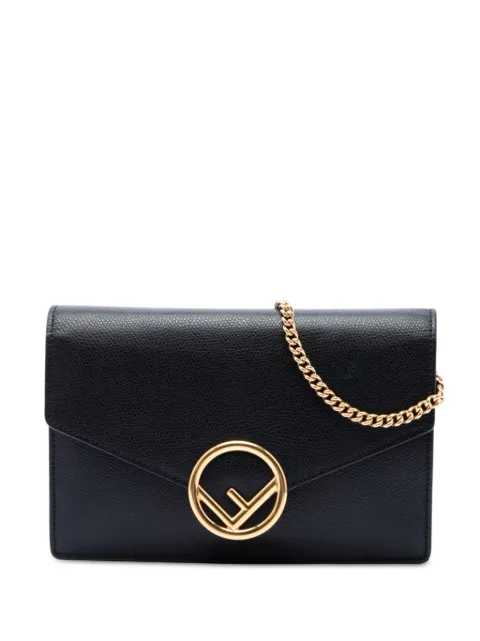 Fendi Pre-Owned 2010-2026 Leather F Is Fendi Envelope Wallet On Chain crossbody bag