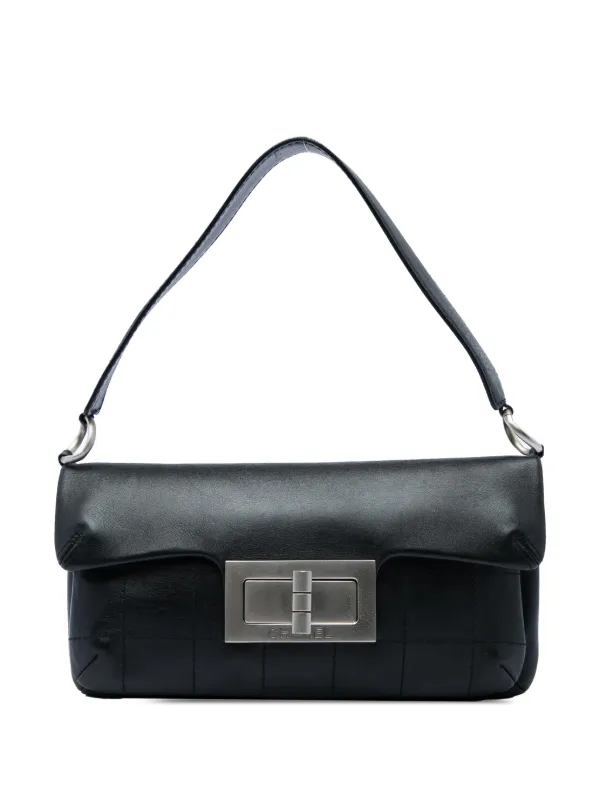CHANEL Pre-Owned 2003-2004 Calfskin Square Stitched Mademoiselle