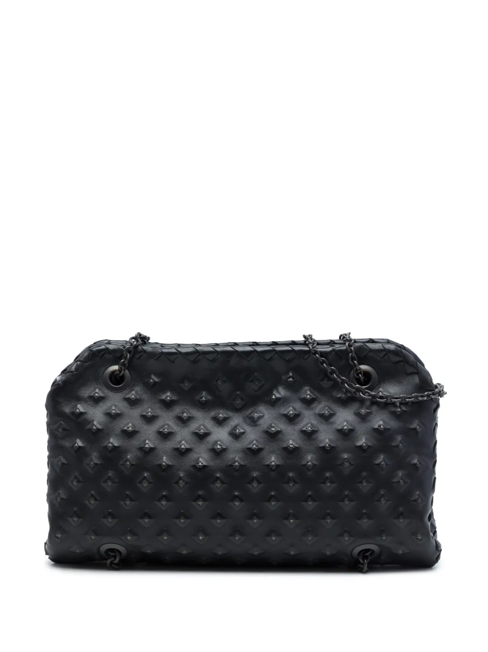 Bottega Veneta Pre-Owned 2012-2026 Intrecciato Trimmed Nappa Studded Duo shoulder bag - Nero