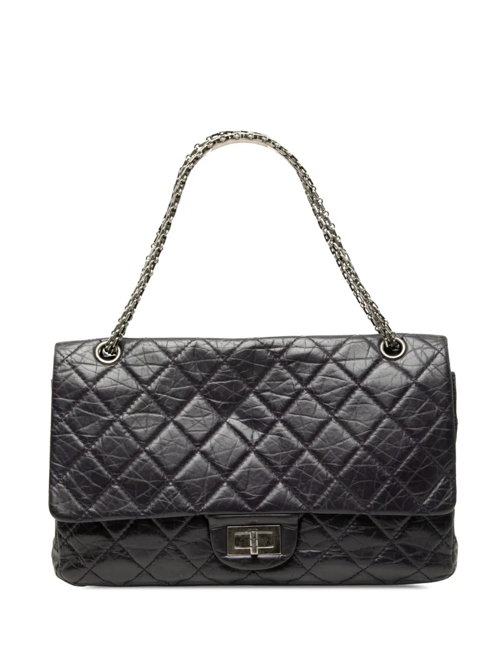 CHANEL Pre-Owned 2012-2013 Quilted Aged Calfskin Reissue 2.55 Double Flap 227 shoulder bag - Viola