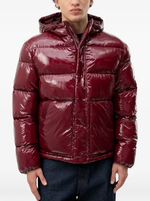 HUGO water-repellent puffer jacket with tonal-logo