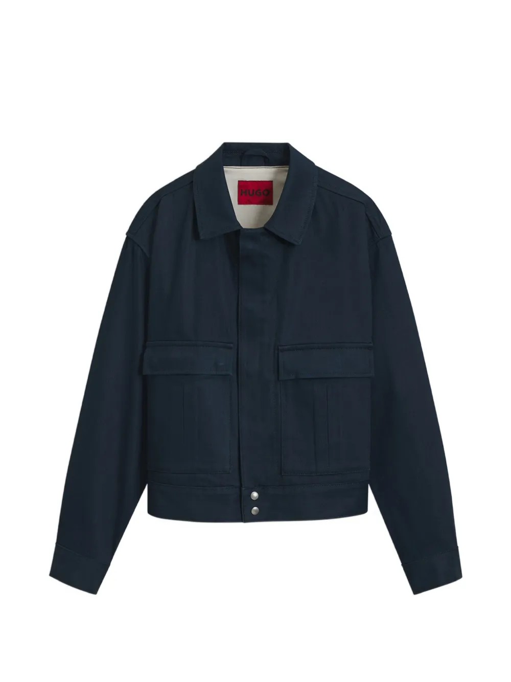 HUGO relaxed-fit short cotton jacket in denim - Blu