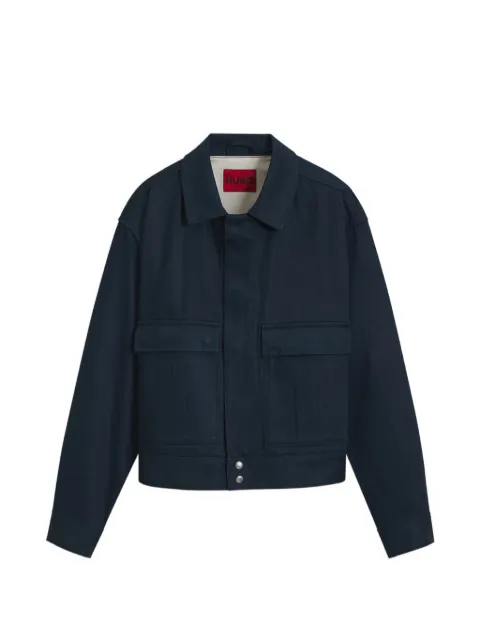 HUGO relaxed-fit short cotton jacket in denim
