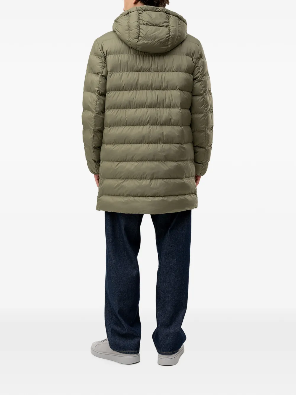 HUGO quilted hooded padded jacket Groen