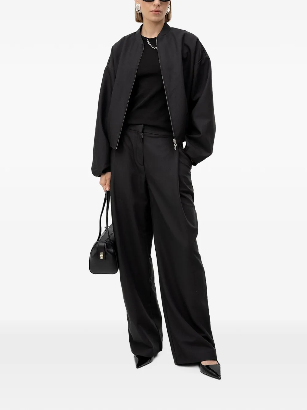 HUGO Oversized bomberjack Zwart