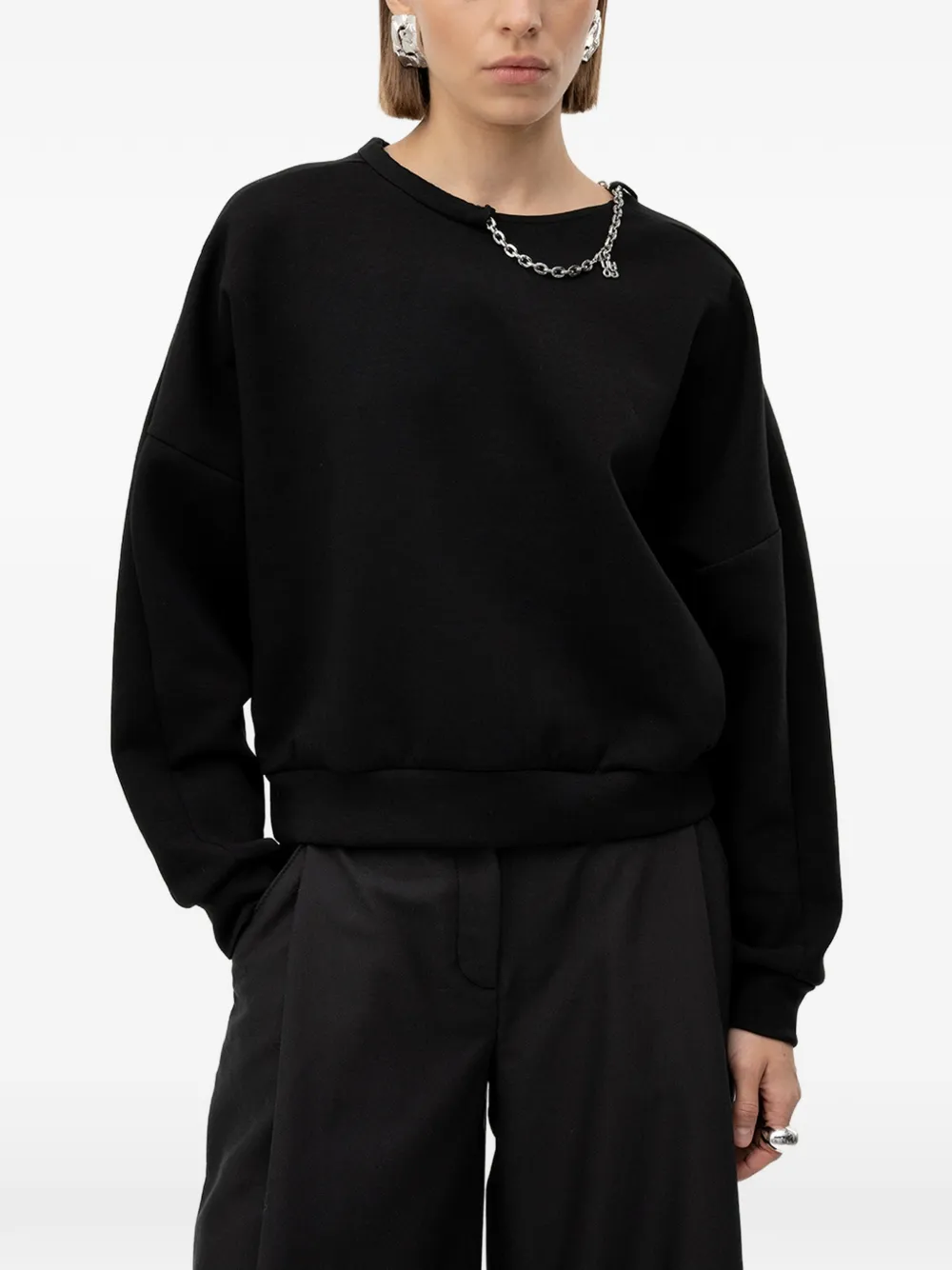 HUGO chain-detail sweatshirt