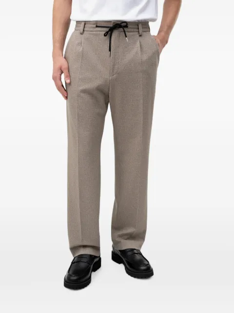 HUGO drawstring-waist pleated trousers