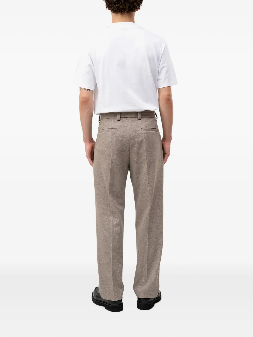 HUGO Plooibroek met trekkoordtaille Beige