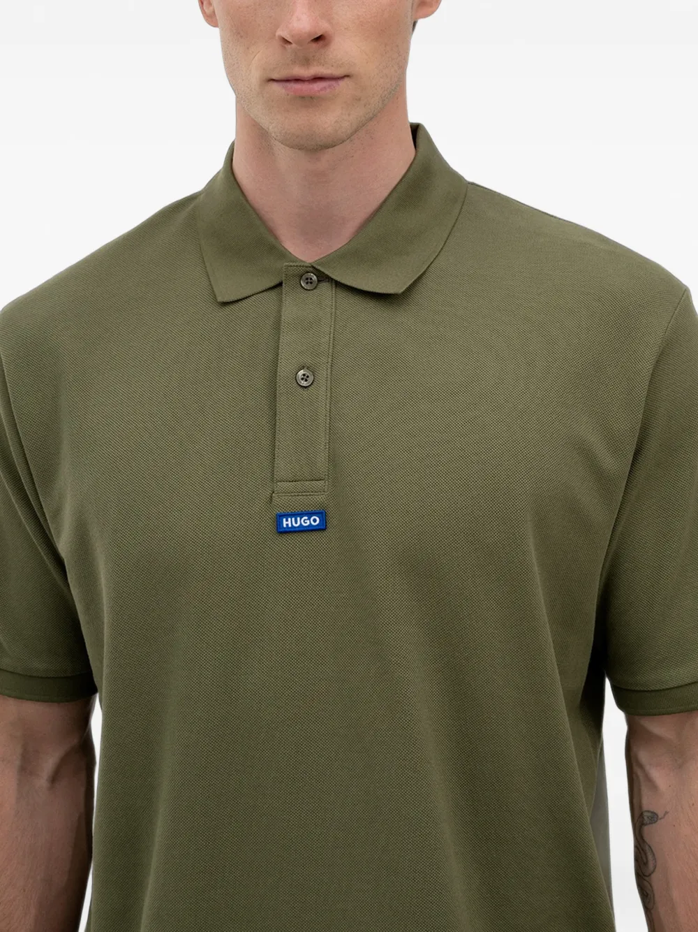 HUGO Poloshirt met logopatch Groen