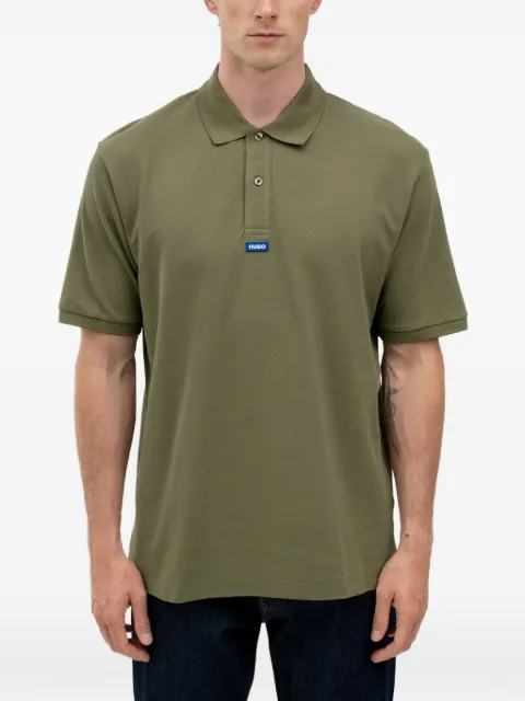 HUGO logo-patch polo shirt
