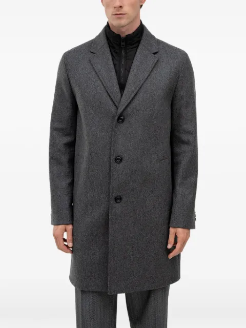 HUGO single-breasted notched-lapel coat