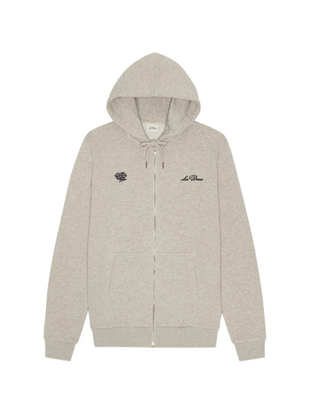 Les Deux logo-embroidered zip-up hoodie