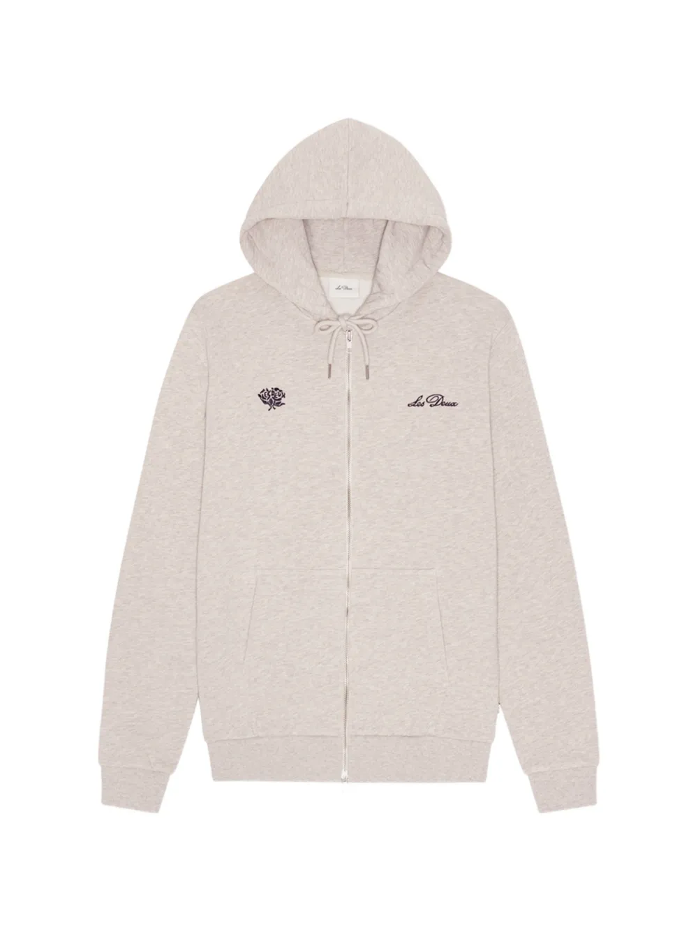 Les Deux logo-embroidered zip-up hoodie