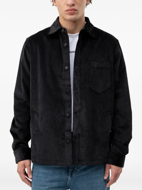 HUGO corduroy chest-pocket shirt