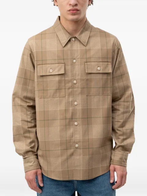HUGO check-pattern flap-pocket shirt