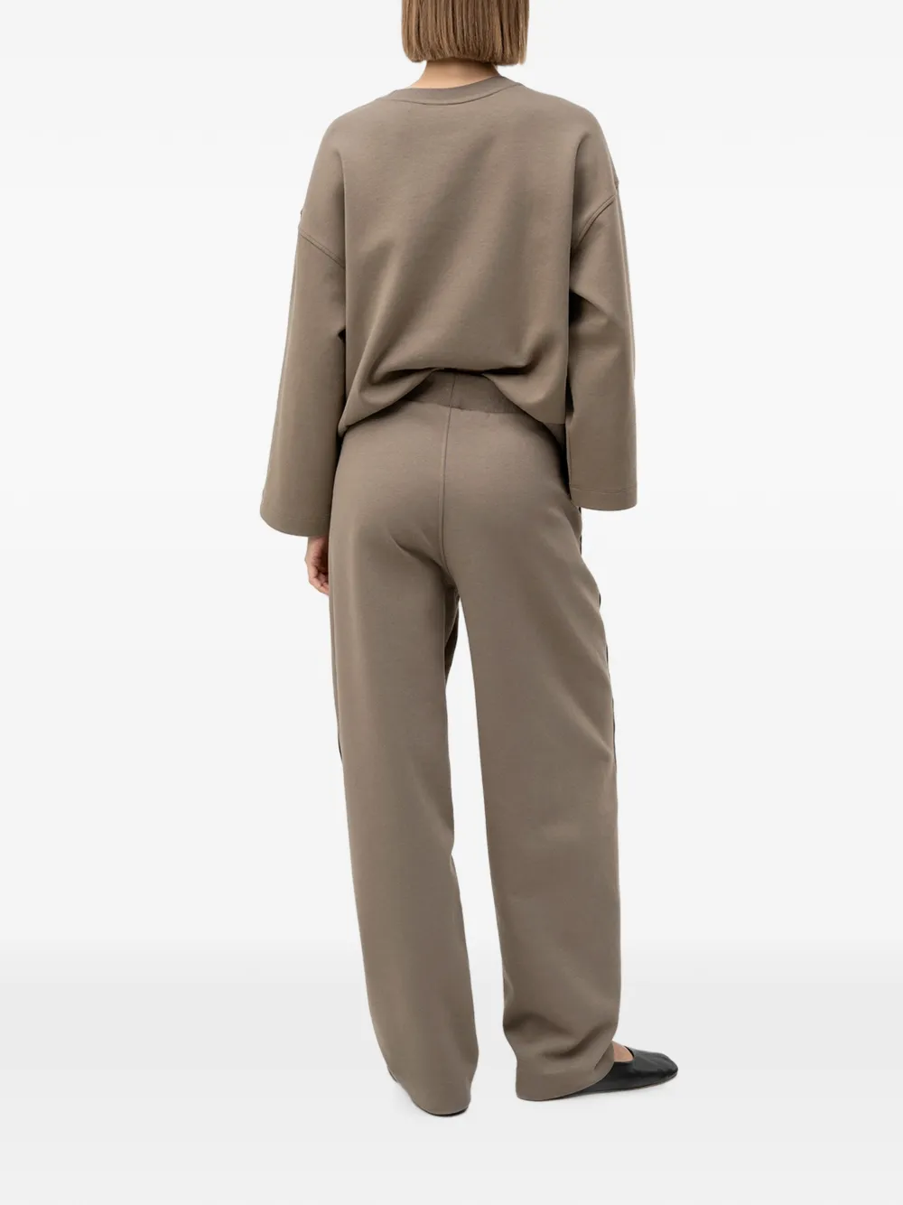 BOSS Trainingsbroek met logoplakkaat Beige