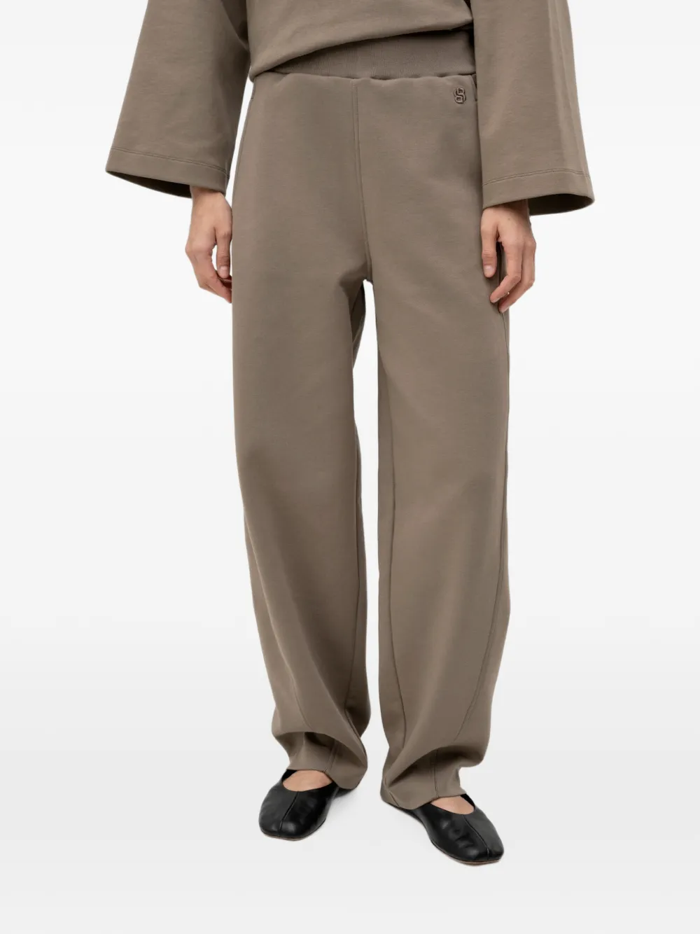 BOSS logo-plaque track pants - Toni neutri